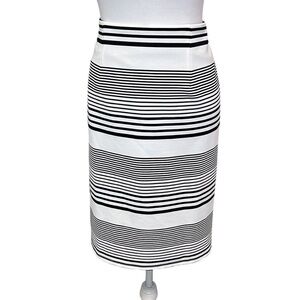 Chico’s Striped Black and White Women's Skirt